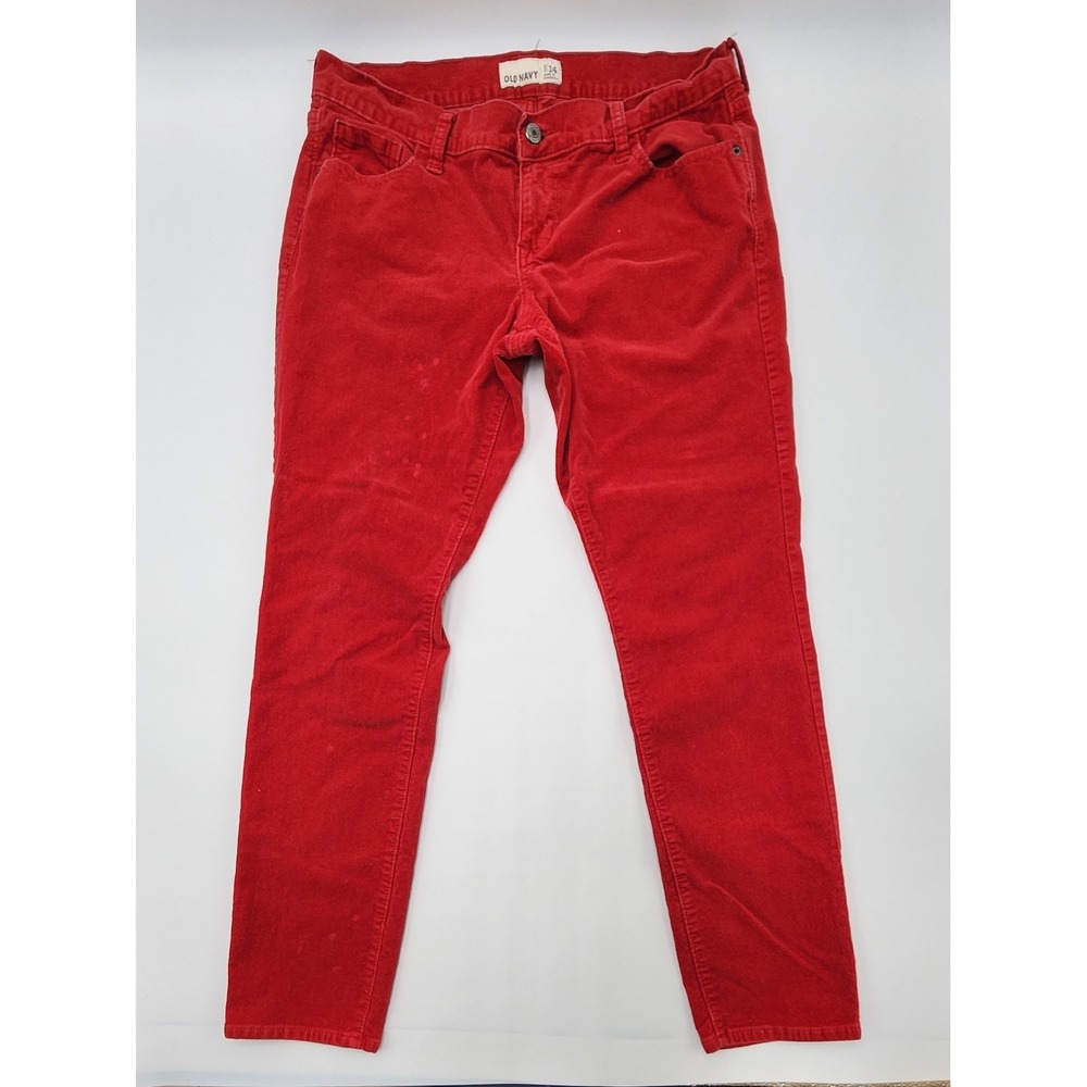 Juniors Old Navy Red Coorduroy Size 14/ 32 inch Waist